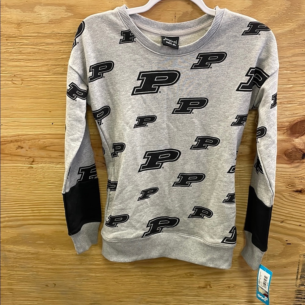 Gray Crewneck Sweater Purdue